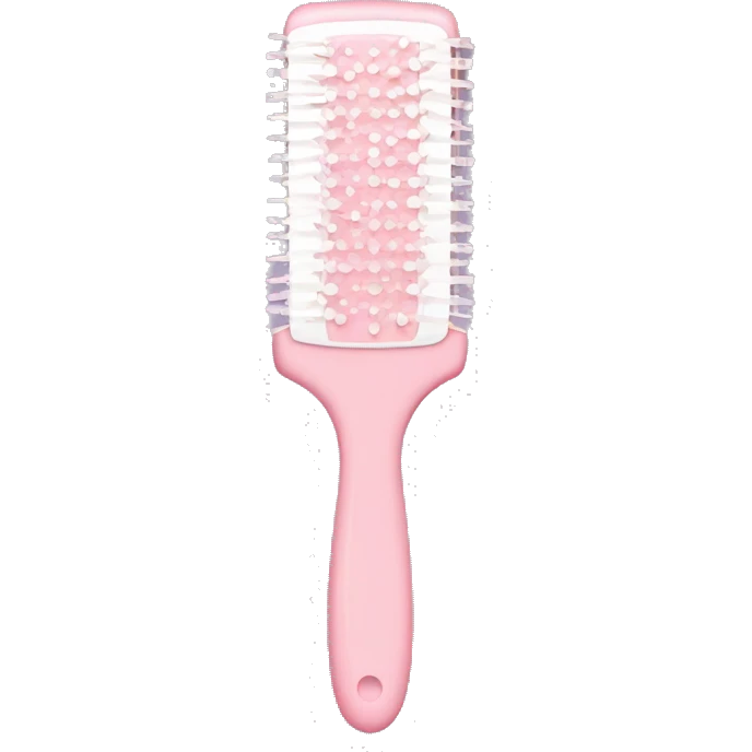 Light pink hairbrush with a white bow tie emoji