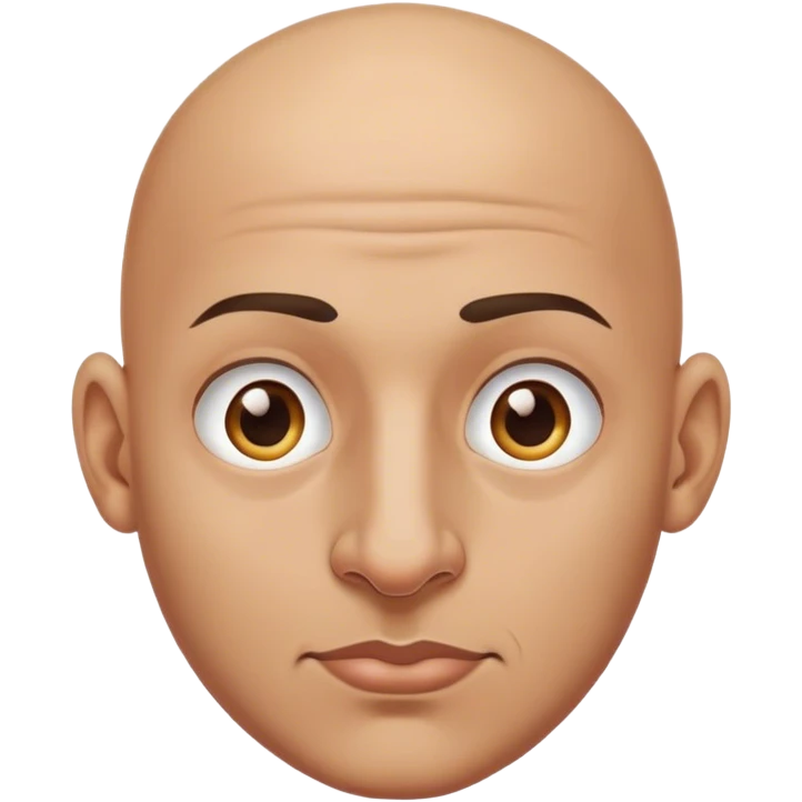 a man bald with nose piercing emoji