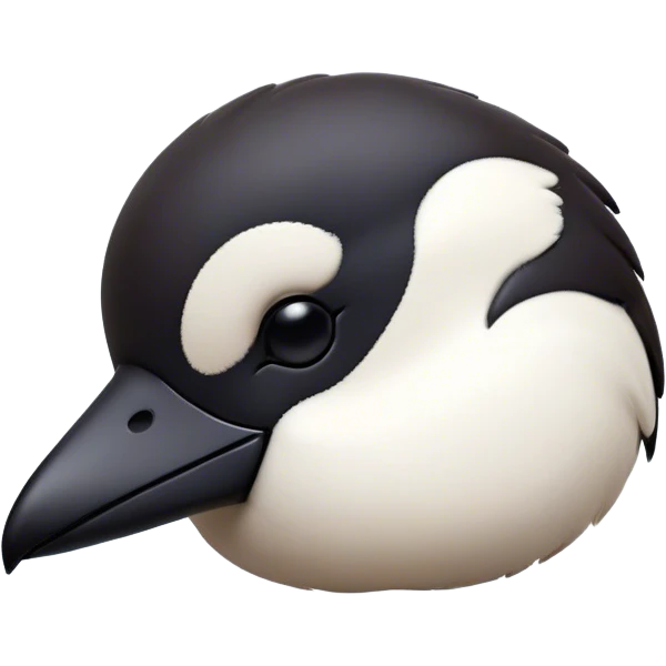 Meme-Worthy Cute Sleeping Magpie Portrait Emoji, Head resting peacefully with a contented smile, showcasing a sleek, elegant form with eyes gently closed in serene slumber and glossy, contrasting plumage, Simplified yet adorably endearing features, highly detailed, glowing with a soft, drowsy urban light, high shine, relaxed and utterly lovable, stylized with an air of playful laziness, soft glowing outline, capturing the essence of a sleeping magpie that feels destined to become the next viral icon of adorable rest! emoji
