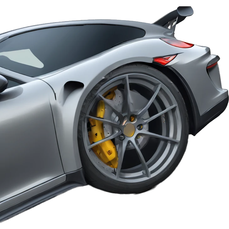 Czarny Zarys z boku samochodu porsche gt3 emoji