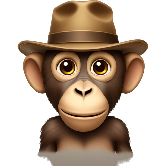 Monkey with hat emoji