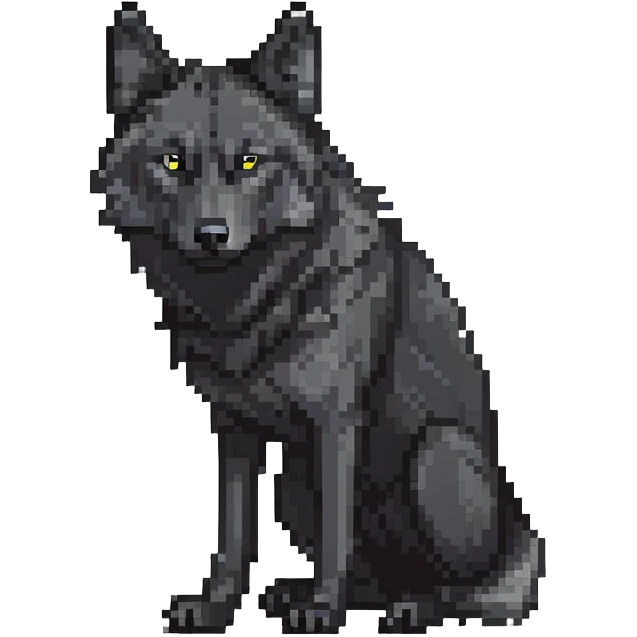 black wolf emoji