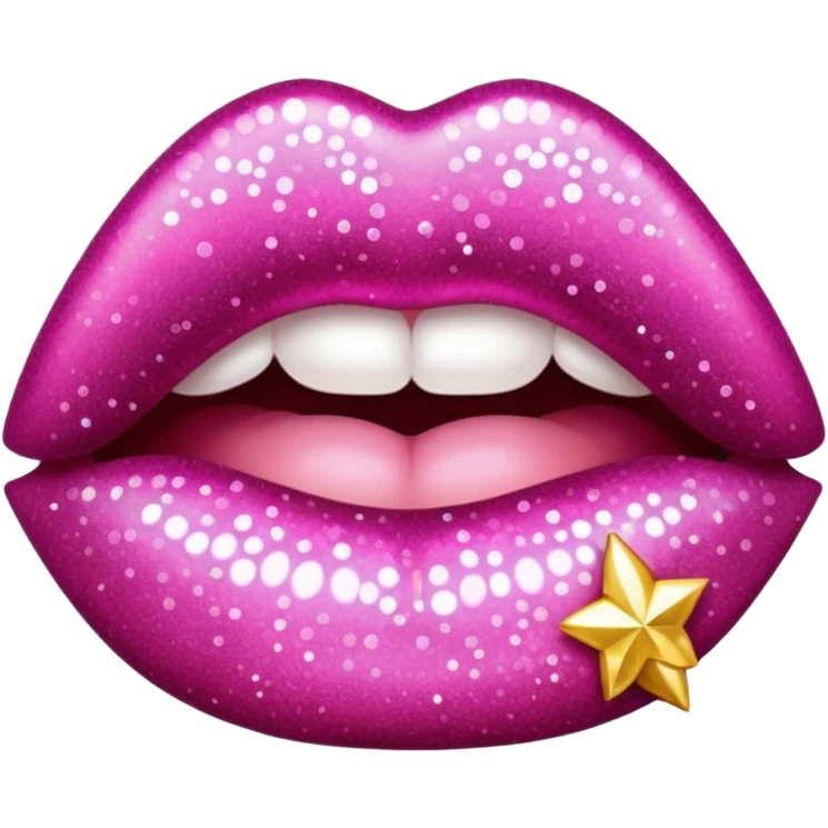 glitter lips emoji