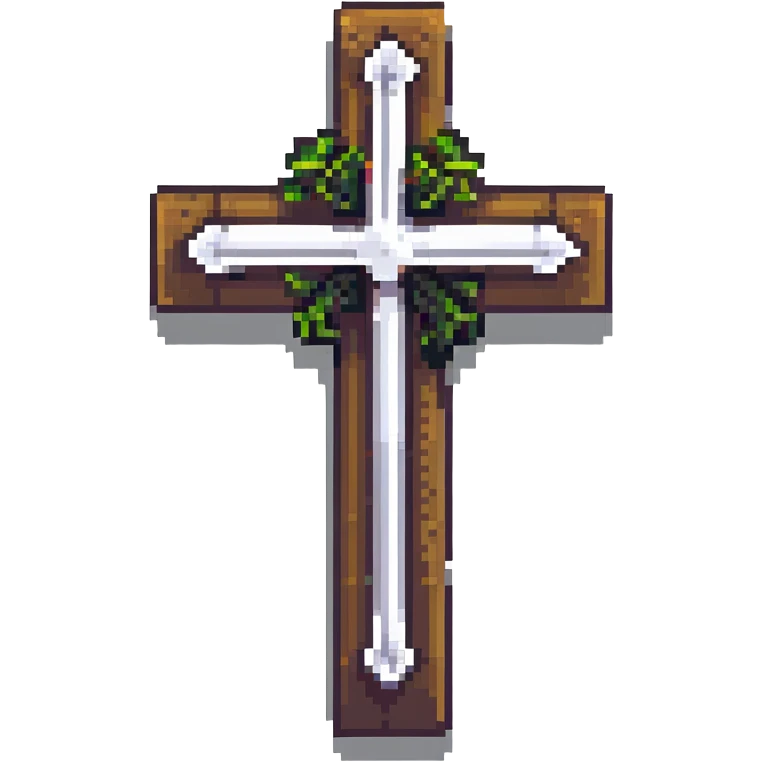 pixel art gothic cross icon, sized for 50x50 pixels emoji