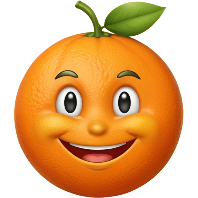 An Annoying Orange emoji