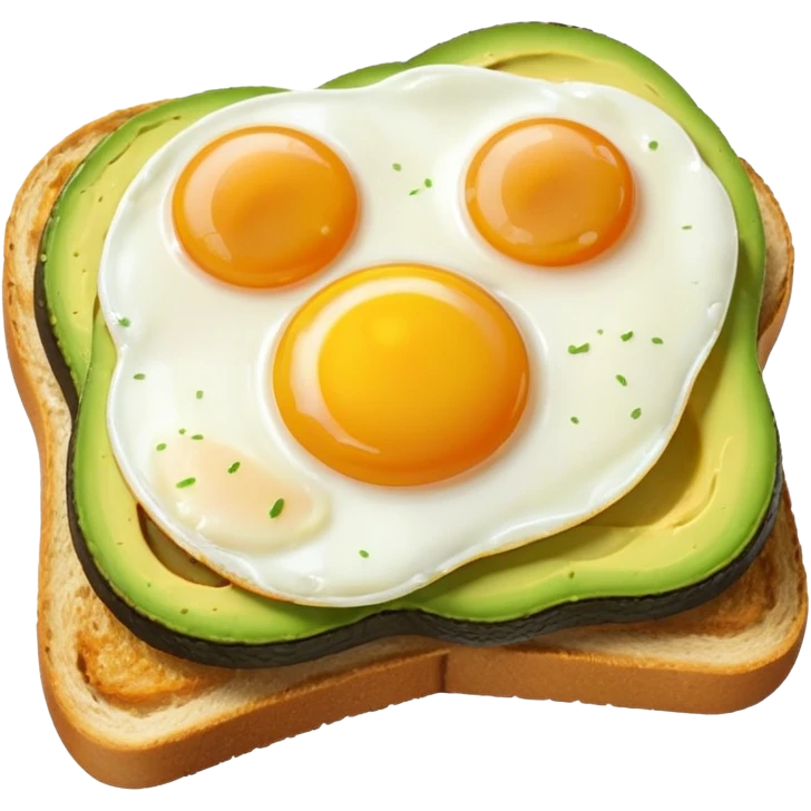 Avocado toast with fry egg  emoji