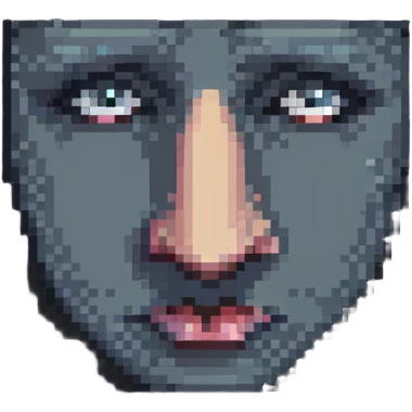 Simple nose pixel art emoji