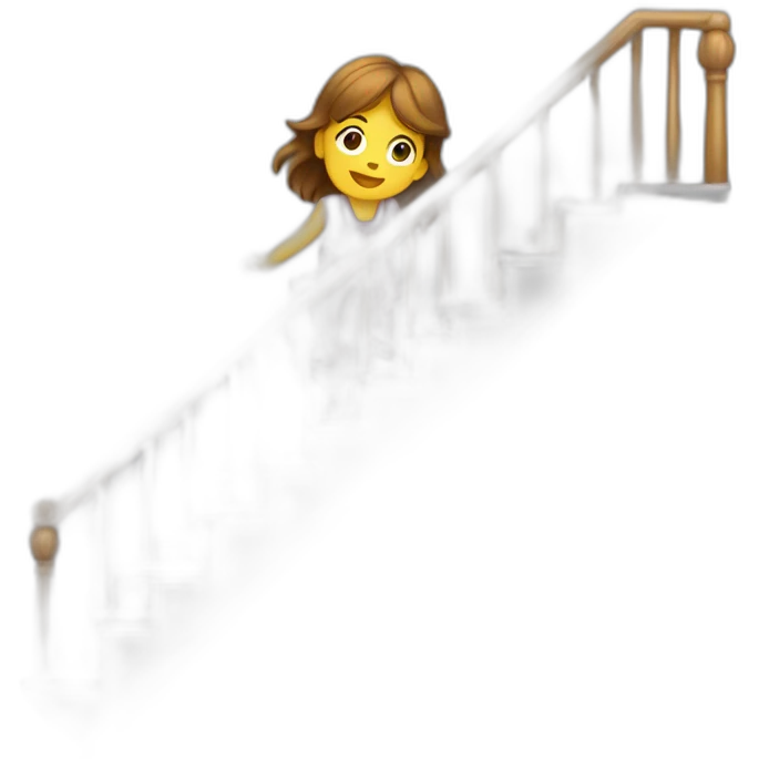 une femme qui tombe dans un escalier emoji