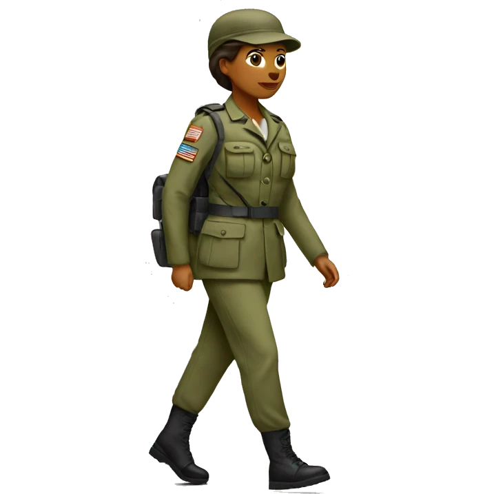 army woman walking emoji