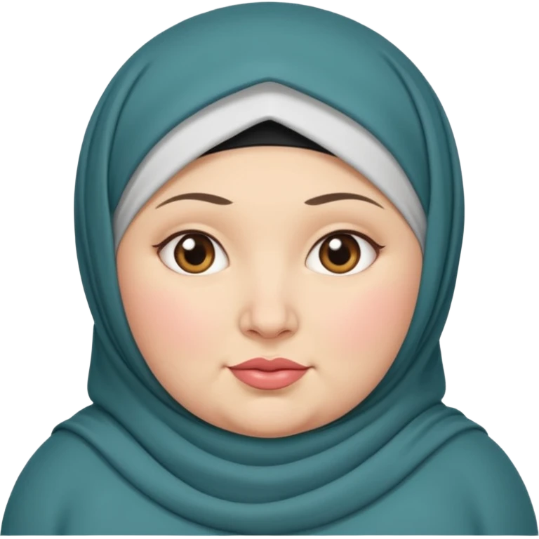 fat woman in hijab emoji