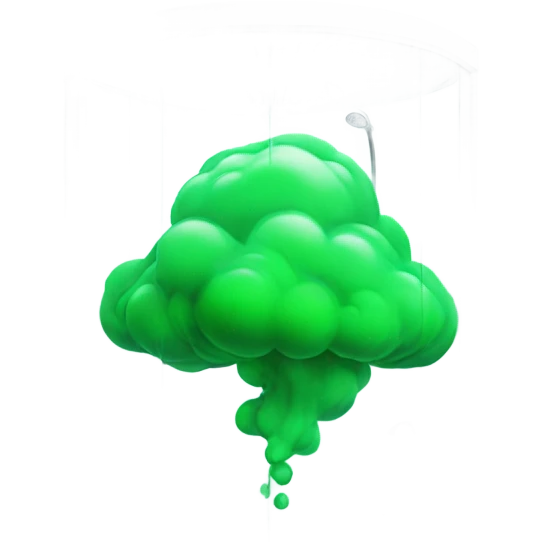 Green gas cloud in the shower emoji