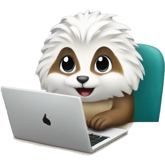 lemming working on laptop emoji