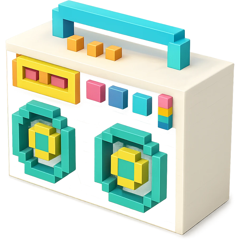 white boombox emoji