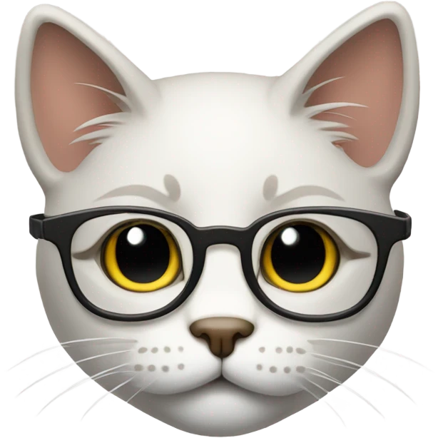 Mad cat with glasses emoji