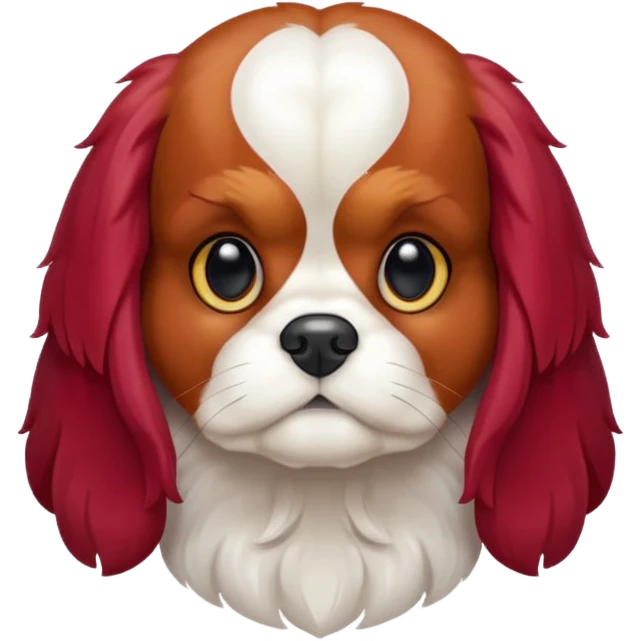 ruby colored king charles cavalier emoji