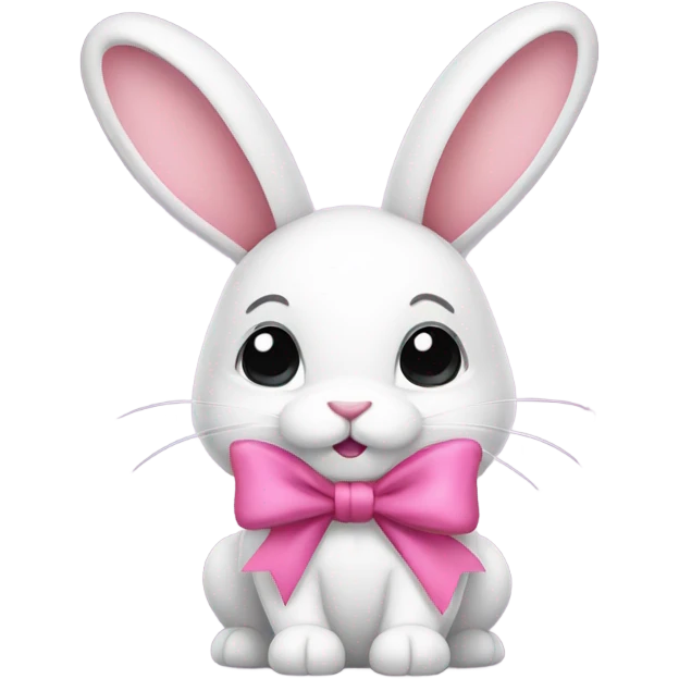 Bunny with a pink bow emoji