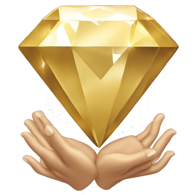 gold diamond hands emoji