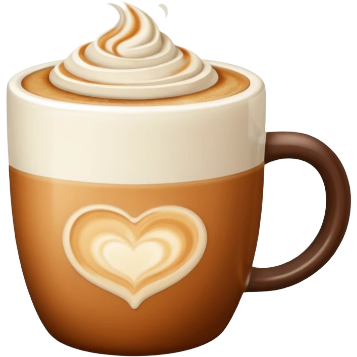 latte coffee, simple, warm colors emoji