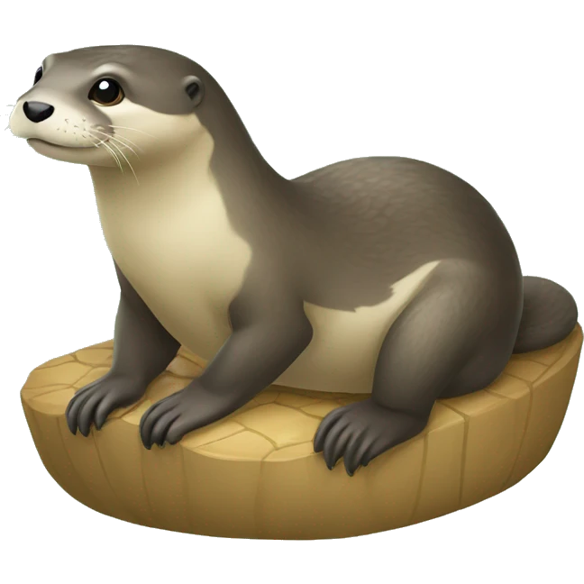 Loutre sur tortue  emoji