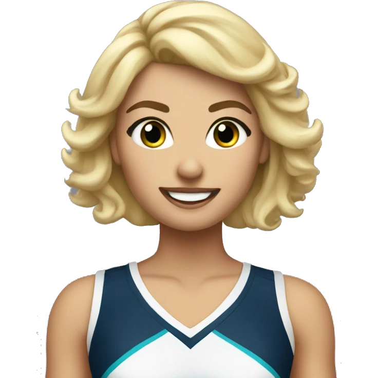 Dirty blonde cheerleader  emoji