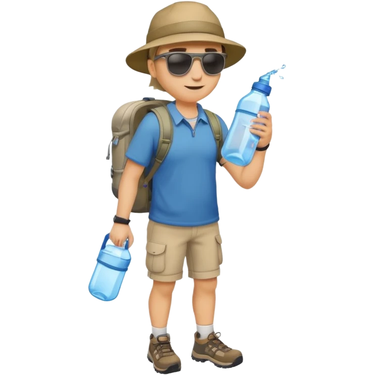 Water bottle for hiking emoji