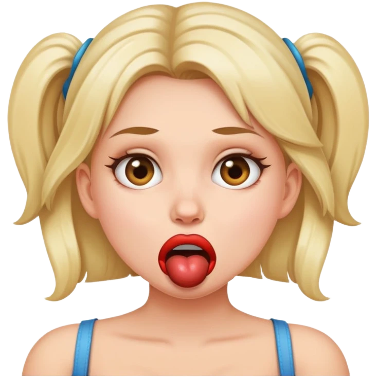 Girl with big boobs and gag in mouth hentai emoji