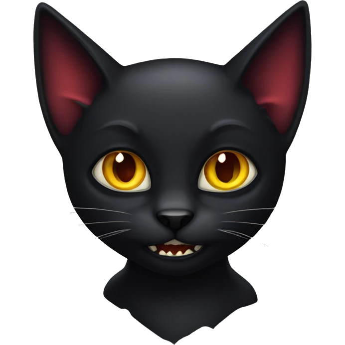 Black vampire cat emoji