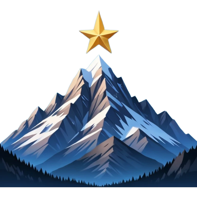 a mountain with stars and the Paramount text emoji
