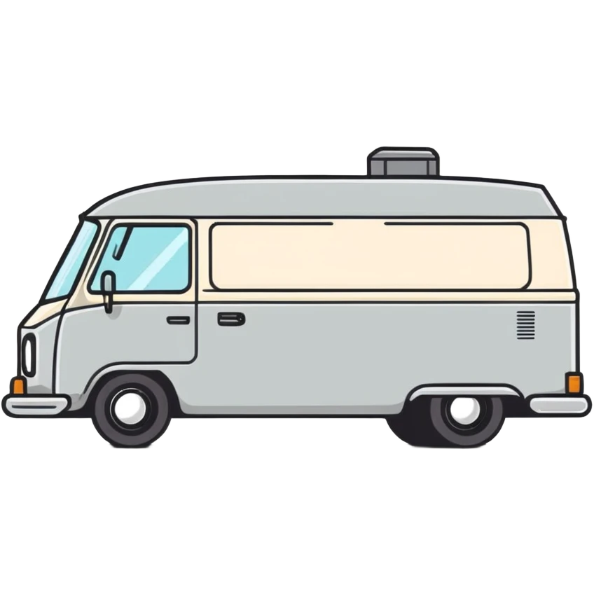 Grey van as a taxi emoji