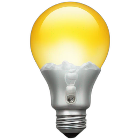 light bulb on top of albert einstein head emoji