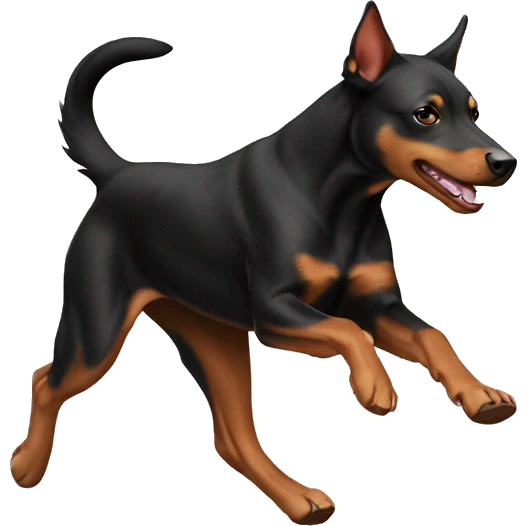 red Australian kelpie running emoji