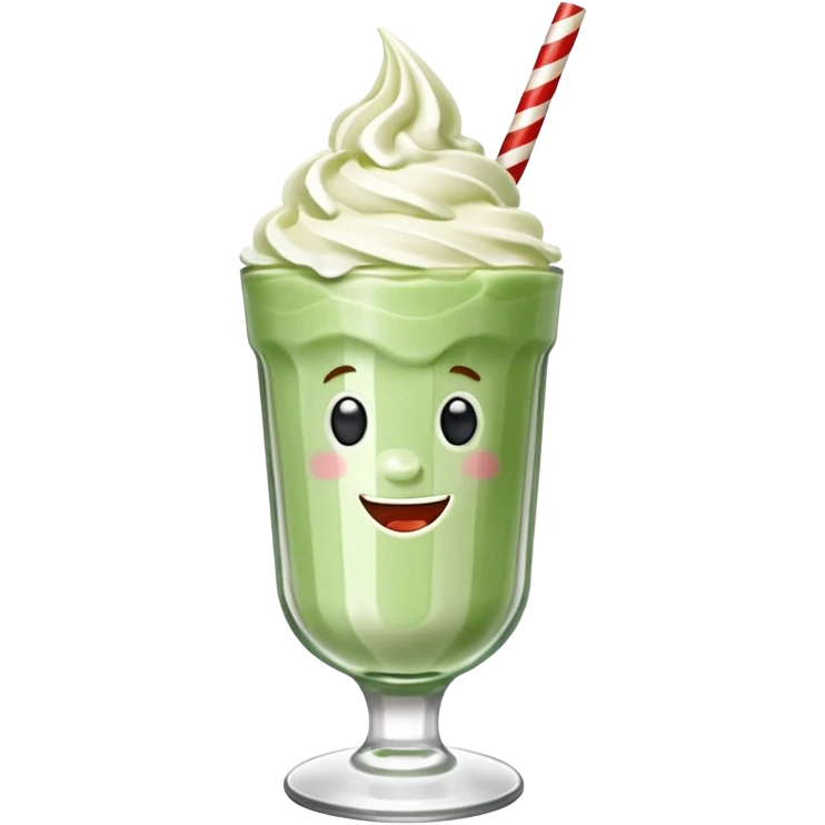 Make a Christmas tree milkshake emoji