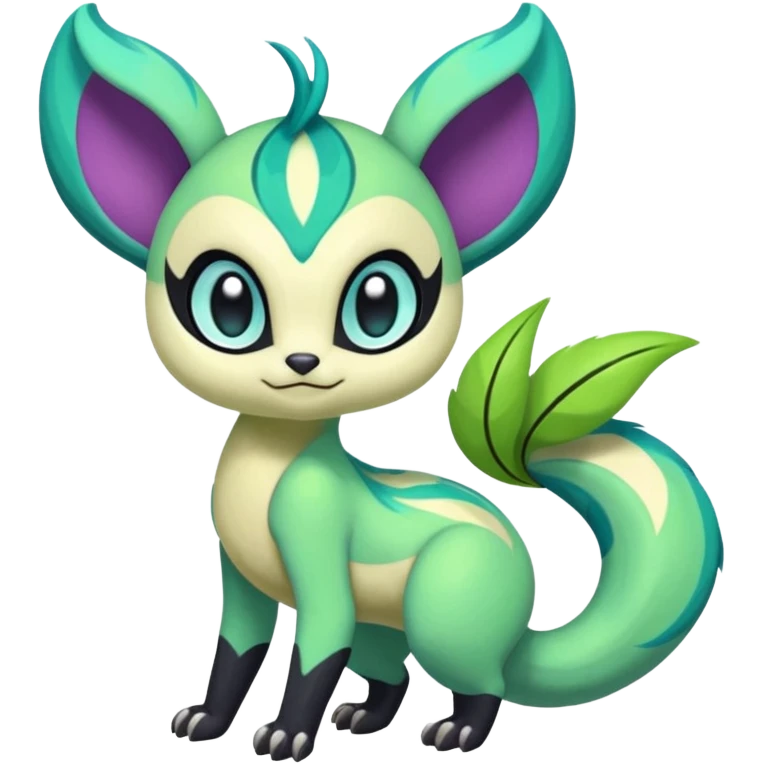 Colorful furry Exotic Meloetta-Virizion-Venom-Stitch-Fakémon-creature-hybrid emoji