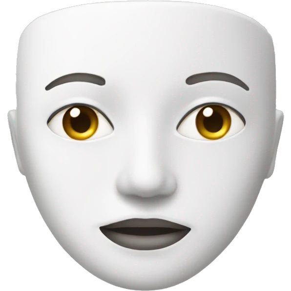 white skincare mask emoji