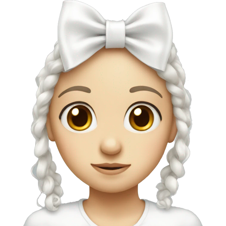 Cute white bow emoji