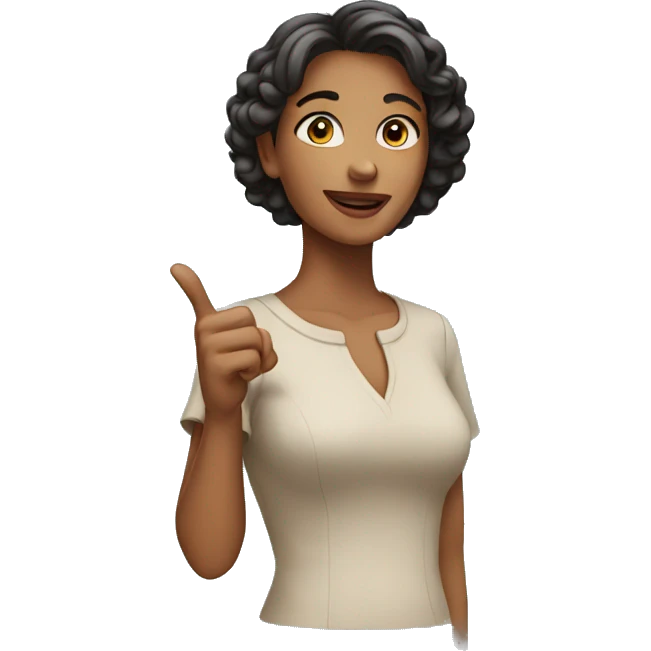woman pointing to the side emoji