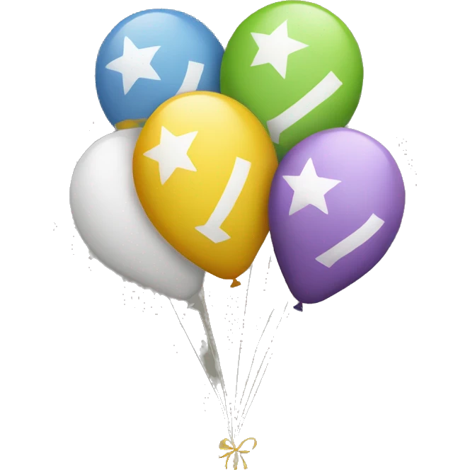 Balloons that spell “Crosby” emoji