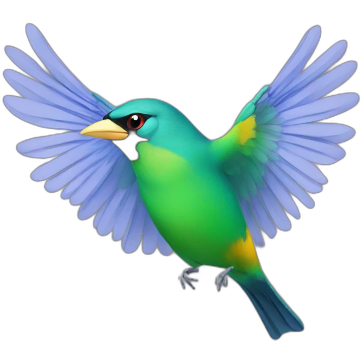 tanager with too many wings emoji