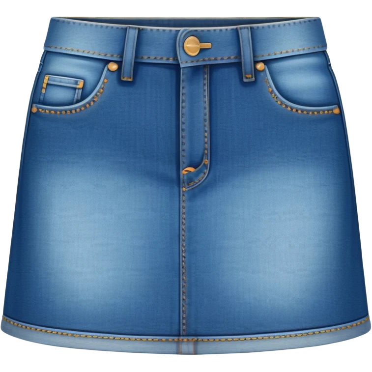 super realistic isolated blue denim mini skirt emoji