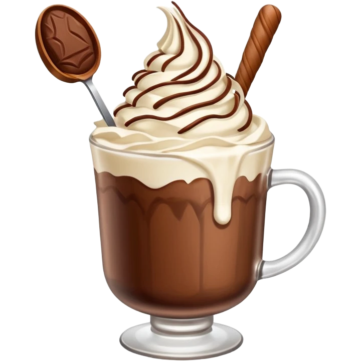 Ice Cacao with whipping cream  emoji
