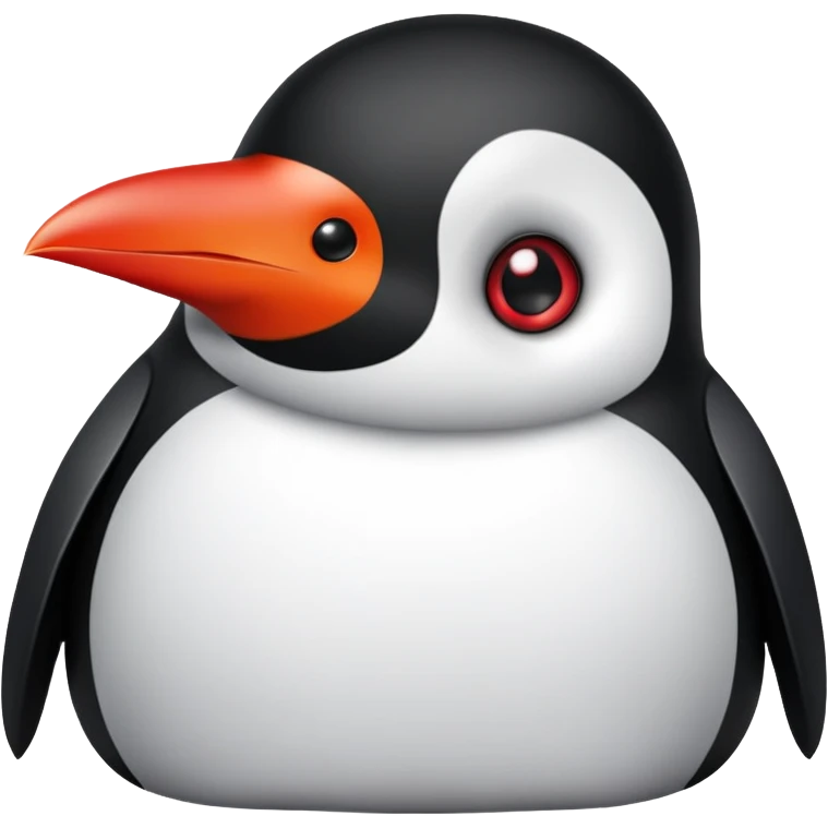 Scary penguin emoji