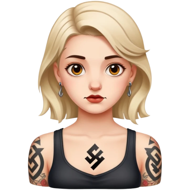 girl with swastika  emoji