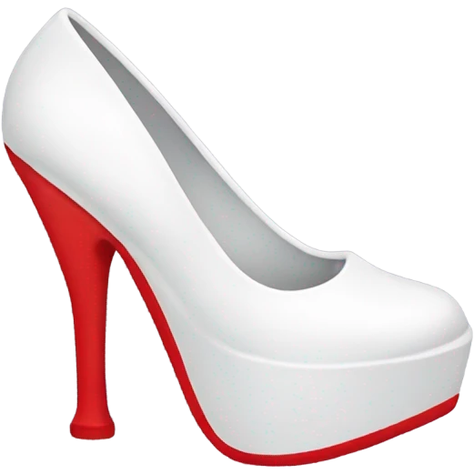 White platform high heel pin heel emoji