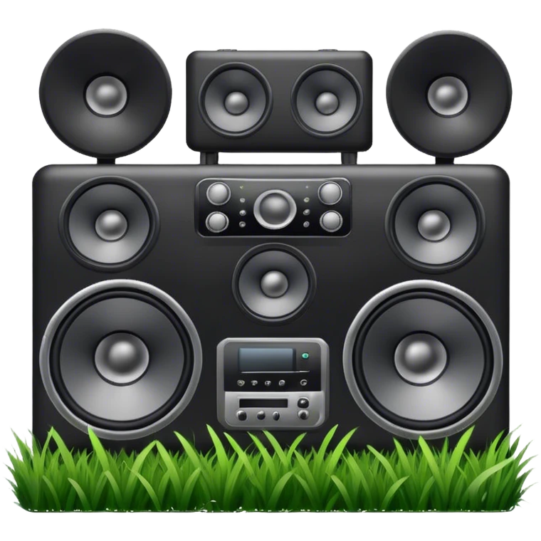 Large soundsystem in the grass emoji