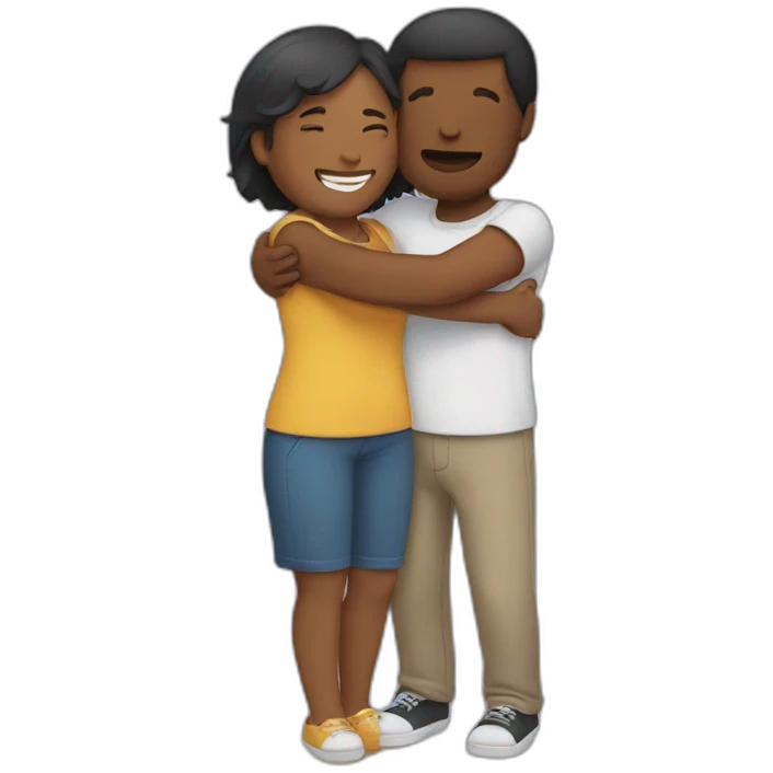 Two people hugging emoji