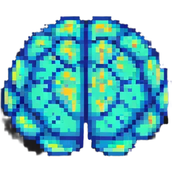 brain in pixel art style emoji