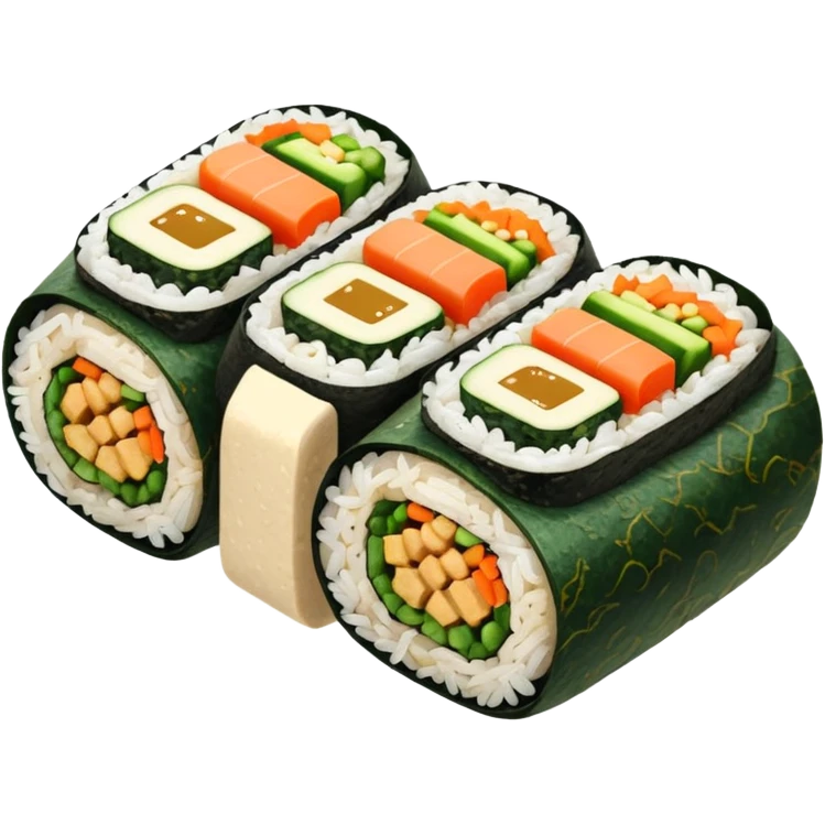 tofu kimbap roll emoji