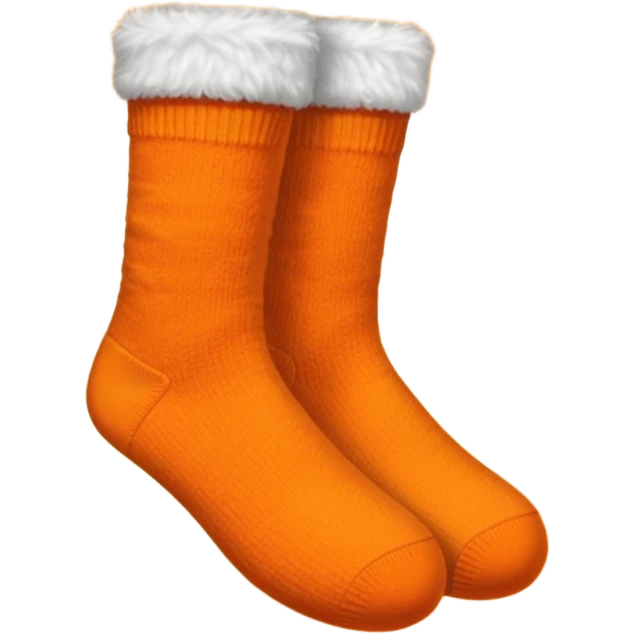 plain isolated orange socks emoji