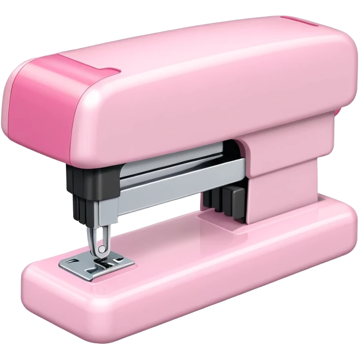 White and light pink stapler emoji