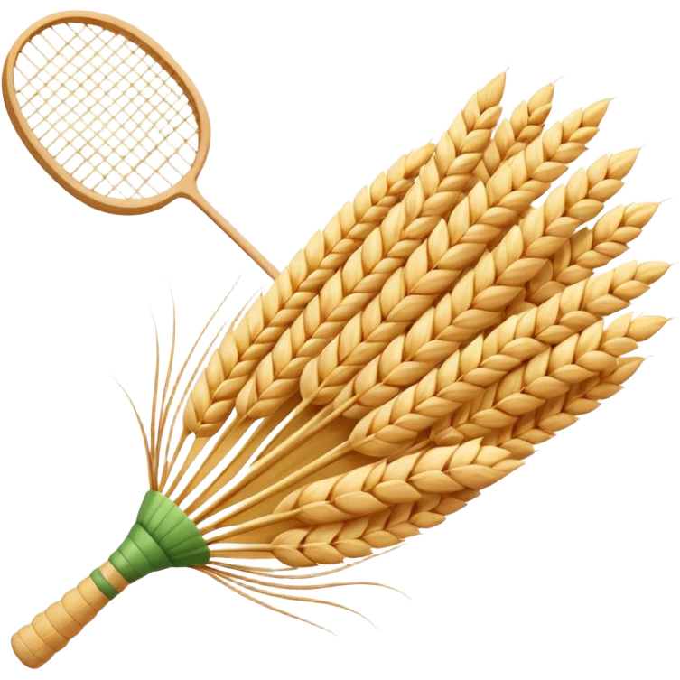 badminton shuttle made of wheat emoji